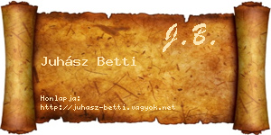 Juhász Betti névjegykártya