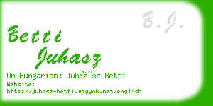 betti juhasz business card